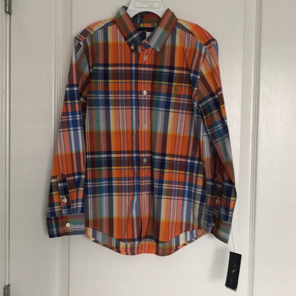 NWT Boys Polo Ralph Lauren Button Up Shirt
